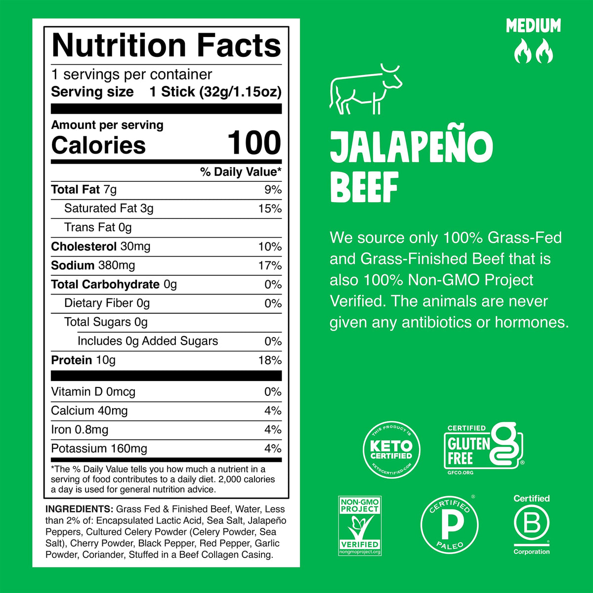 Chomps Sticks Jalapeno Beef 9.2 OZ