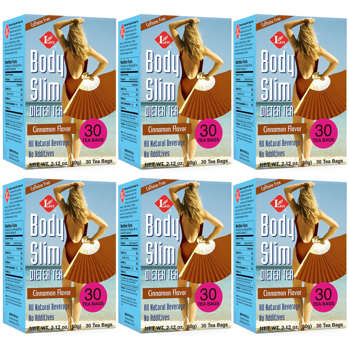 Uncle Lee’s Body Slim Dieters Tea, Detox & Slimming Tea, Senna, Bitter Orange, Cinnamon Flavor & Chicory Root, Natural Laxative, Caffeine-Free Herbal