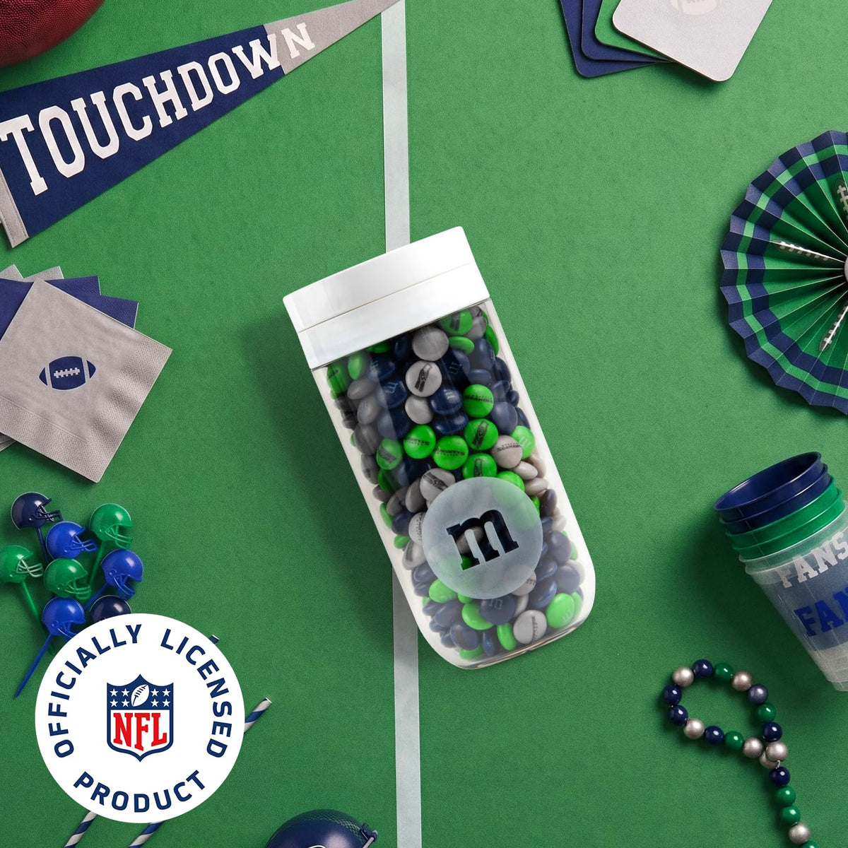 M&M'S NFL Seattle Seahawks Milk Chocolate Gift Jar, 12.7 oz