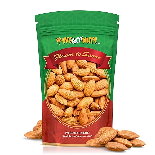 We Got Nuts Jumbo California Almonds 64oz (4 Pounds) (Whole, Naturel, Non Gmo, Shelled, Unsalted)
