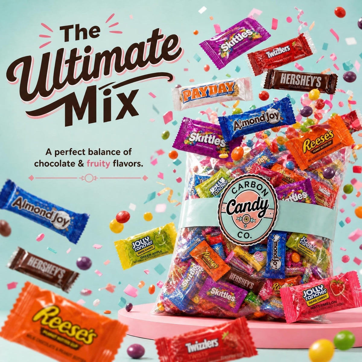 Bulk Pinata Candy & Chocolate Variety Pack, 10 Lb Individually Wrapped Mix