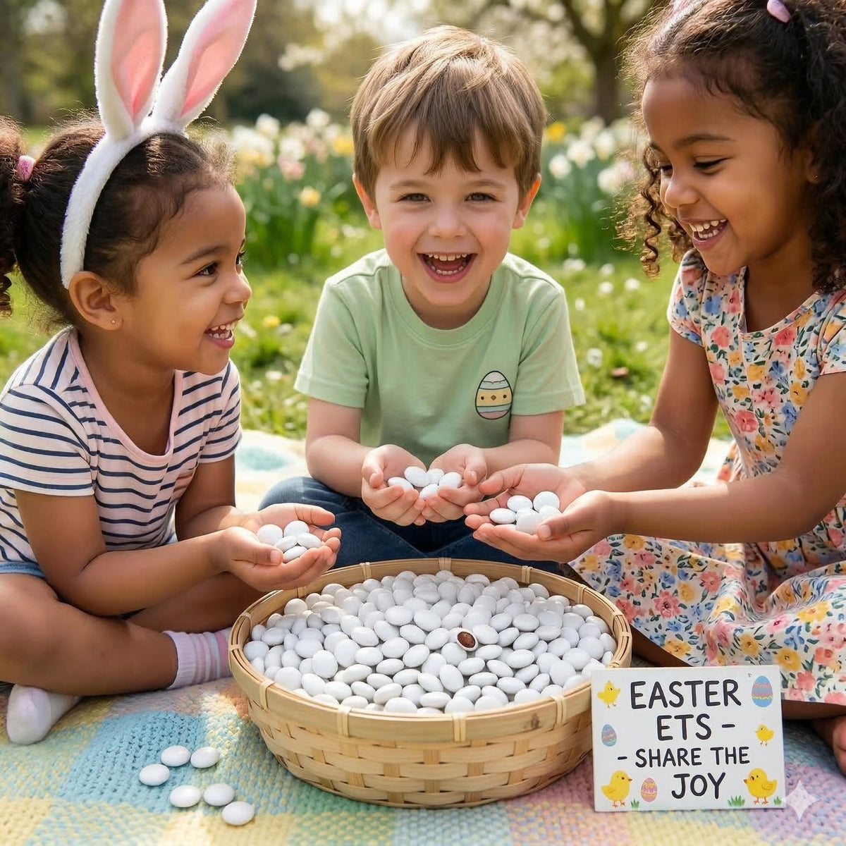 Easter-ets Candy Coated White Chocolate Eggs - 2lb Bulk Bag - Pastel Hard Shell Spring Treats for Easter Baskets, Egg Hunts, and Party Favors - Kosher