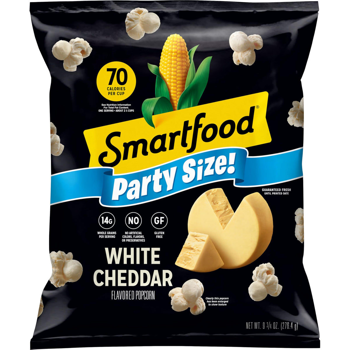 Smartfood Popcorn, White Cheddar, Gluten Free, 9.75oz Party Size Bag