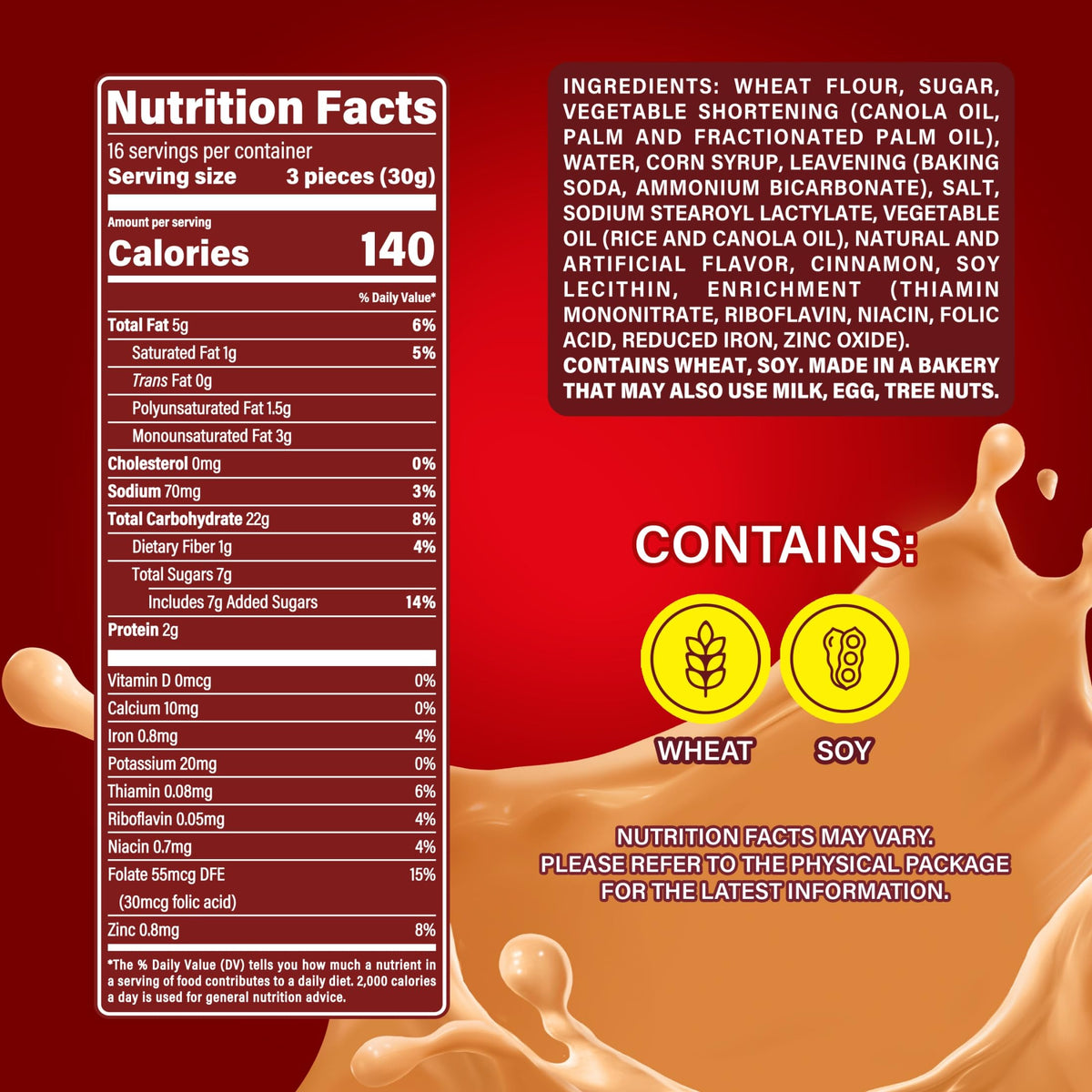Marinela Canelitas Cinnamon Cookies | 1 pack (8 count)