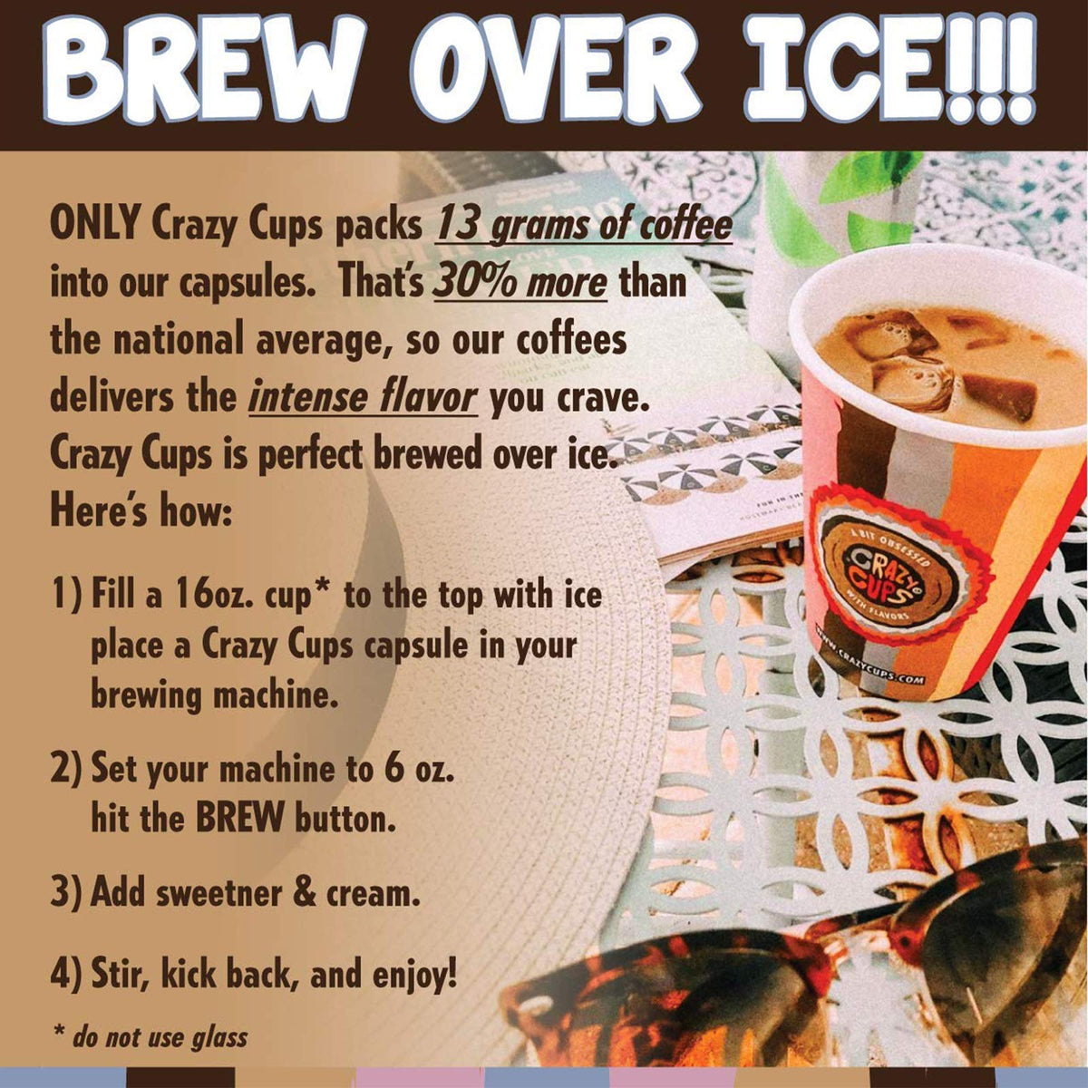 Crazy Cups Decaf Flavored Recyclable Single Serve Decaffeinated Pumpkin Caramel Spice Coffee Pods for Keurig K Cups Machines, Brew Hot or As Iced, 22