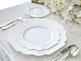 " OCCASIONS " 60 Plates Pack, Heavyweight Disposable Wedding Party Plastic Plates (10.5'' Dinner Plate, Imperial Plain White)