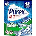 Purex Fresh Mountain Breeze Laundry Detergent Pacs, 66 Count, Pre Measured Pacs