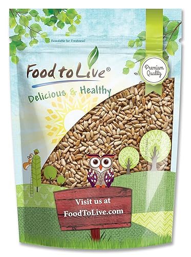 Food to Live - Dry Roasted Sunflower Seed Kernels with Himalayan Salt, 2 Pounds - Oven Roasted Lightly Salted, No Shell, Vegan, Kosher, Bulk.