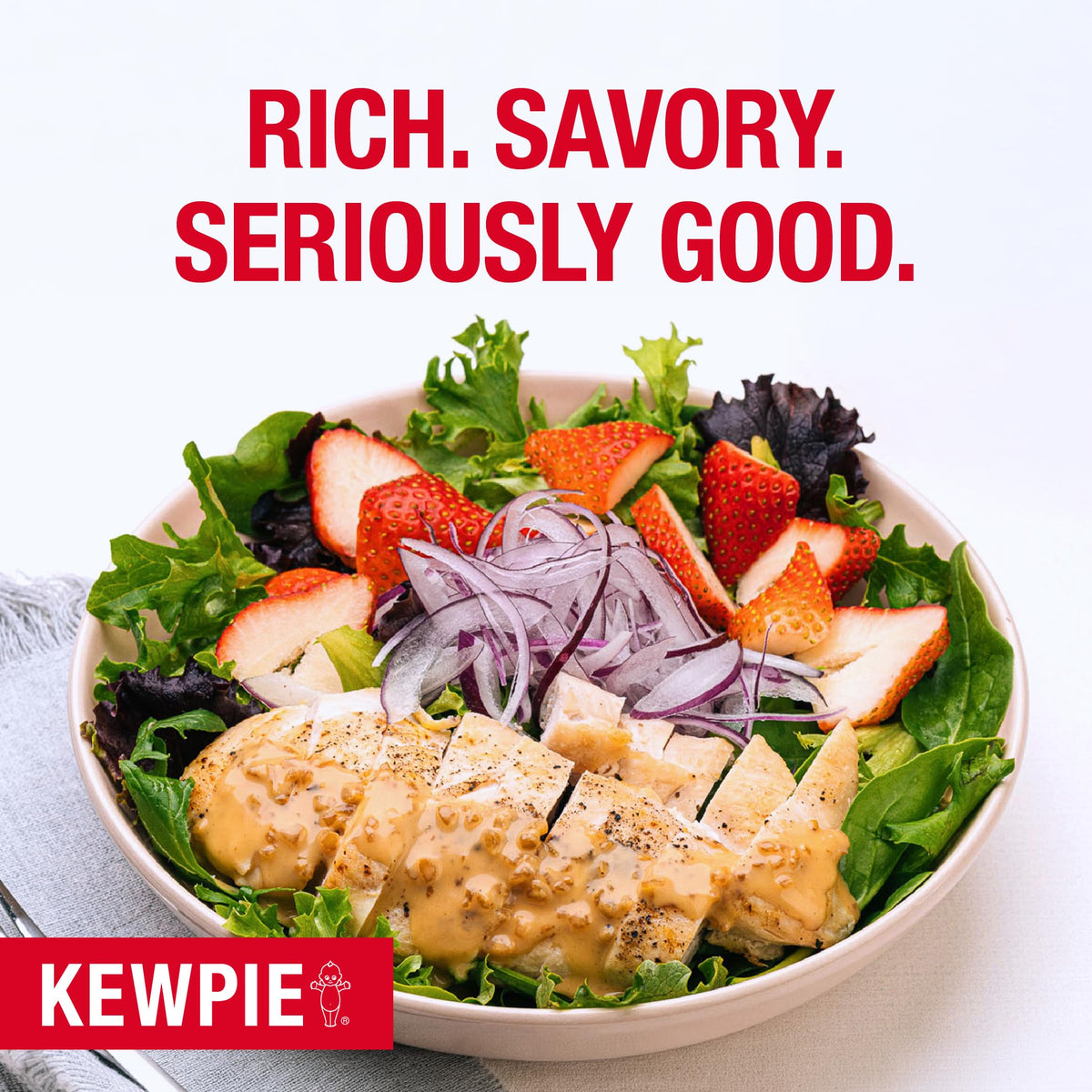Kewpie Roasted Garlic Onion Dressing & Sauce, 64 Oz