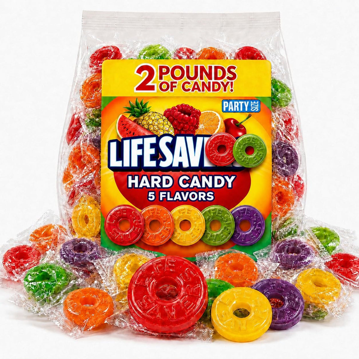 5 Flavors Hard Candy - Assorted Fruity Flavors