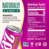 Zevia Zero Sugar Energy Drink, Raspberry Lime, 12 oz Cans (12-Pack) - Naturally Sweetened, Zero Calorie Sugar Free Energy - Non-GMO Project Verified