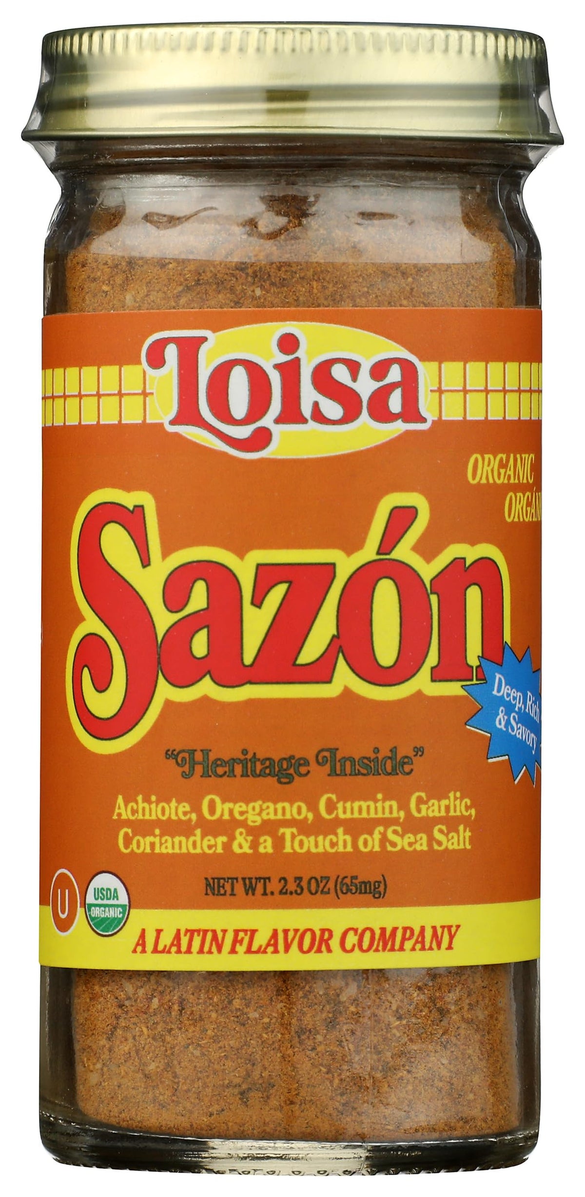 Loisa, Seasoning Sazon Organic, 2.3 Ounce