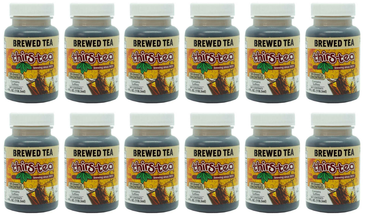 Thirs-Tea Brewed Tea | 4oz Bottle | Unsweetened | 3gal Yield | Caffeine Free