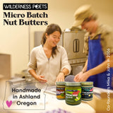 Wilderness Poets, Almond Butter - Organic Raw Nut Butter (1 Pound) - Vegan, Gluten Free, Non GMO, No Salt, No Sugar - Glass Jar
