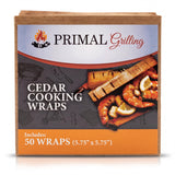 Primal Grilling Cedar Cooking Wraps, 50 Pack