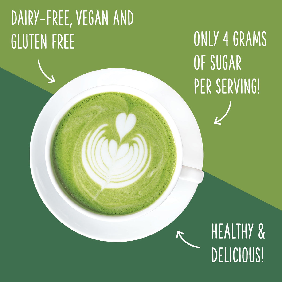 Two Leaves and a Bud Nice Matcha Latte Blend, Japanese Matcha Green Tea Powder, 2 Resealable Bags, 224g