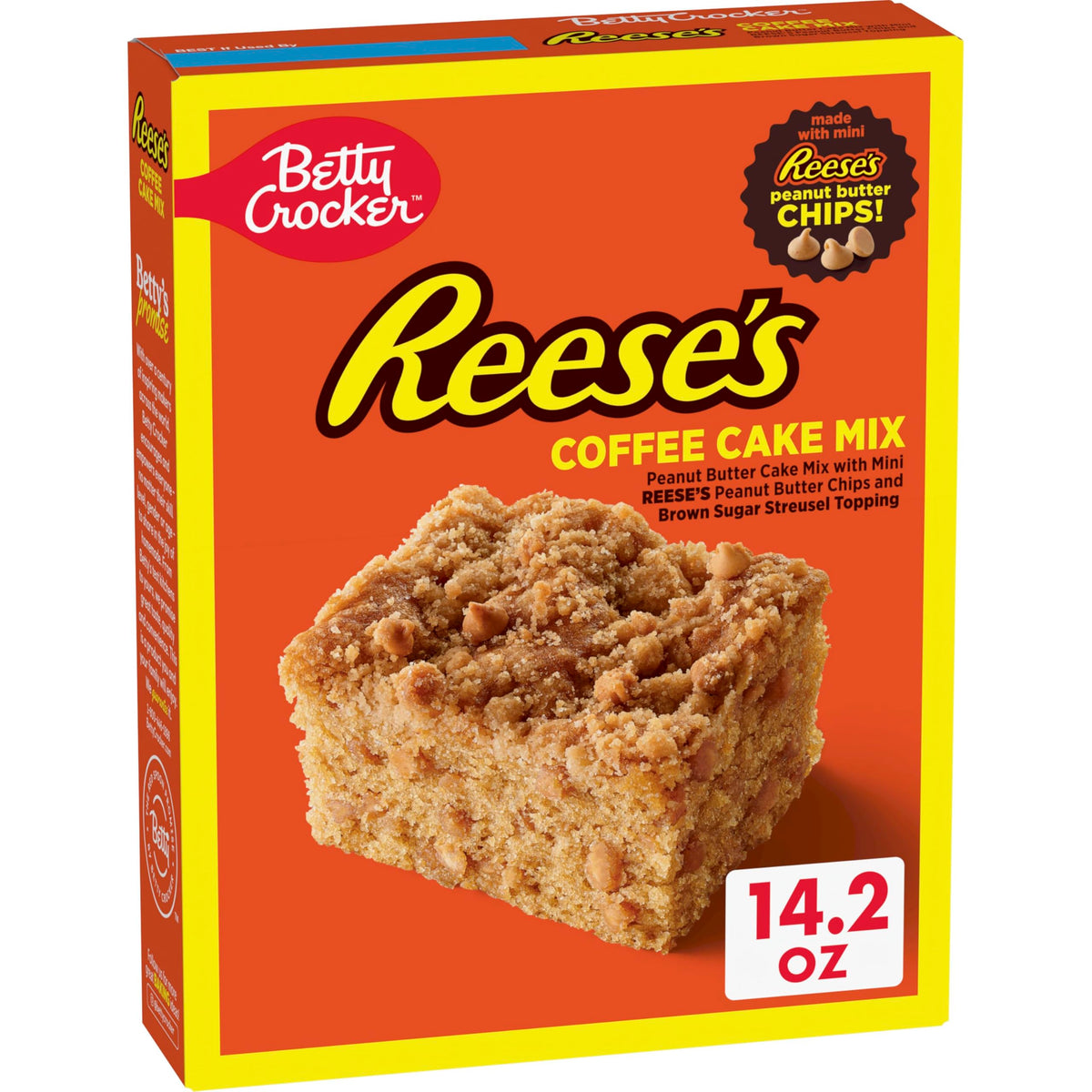 Betty Crocker REESE'S Peanut Butter Coffee Cake Mix with Mini REESE'S Peanut Butter Chips and Brown Sugar Streusel Topping, 14.2 oz