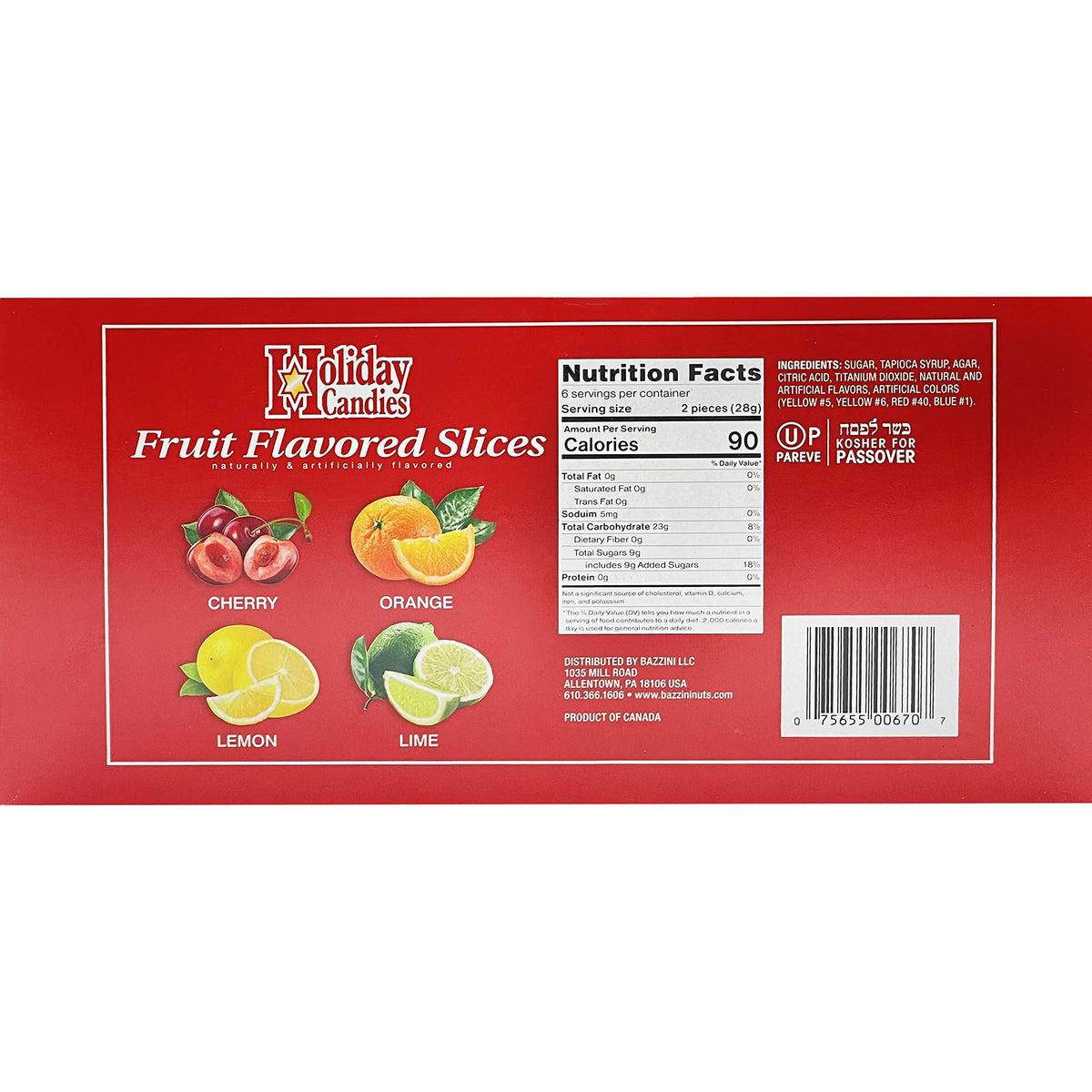 Passover Parve Fruit Slices, 6 oz, 2-Pack