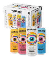 Neutonic Nootropic Productivity Energy Drink | Variety Pack 12 Cans | 120mg Natural Caffeine, Zero Sugar | Support Memory, Mental Clarity, Cognitive