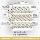 Confetti Polka Dot Graduation Party Mini Chocolate Candy Bar Sticker Wrappers, 45 1.4" x 2.6" Wrap Around Labels by AmandaCreation, Great for Party