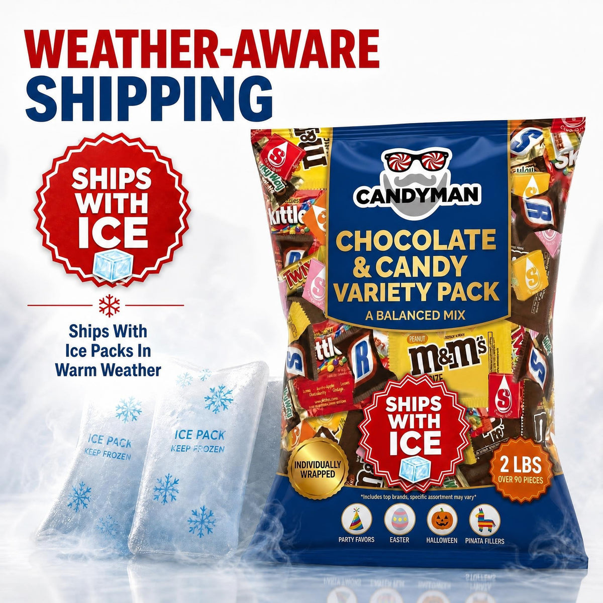 Candyman Candy Variety Pack Bulk Assortment, 2 lb Bag