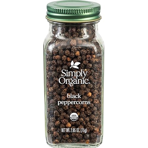 Simply Organic, Black Peppercorns, 2.65 oz