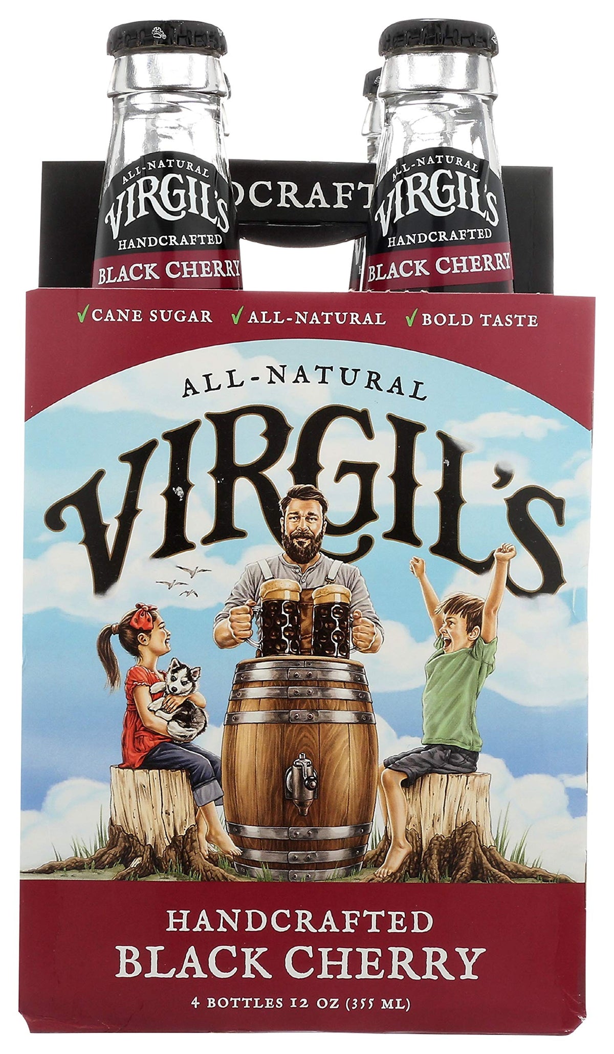 Virgil's Cream Soda, Black Cherry, 12 Ounce