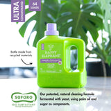 Happy Elephant Liquid Laundry Bundle, White Tea & Fig Scent, Natural Laundry Detergent & Fabric Softener, Plant Based, Stain Remover & Fabric