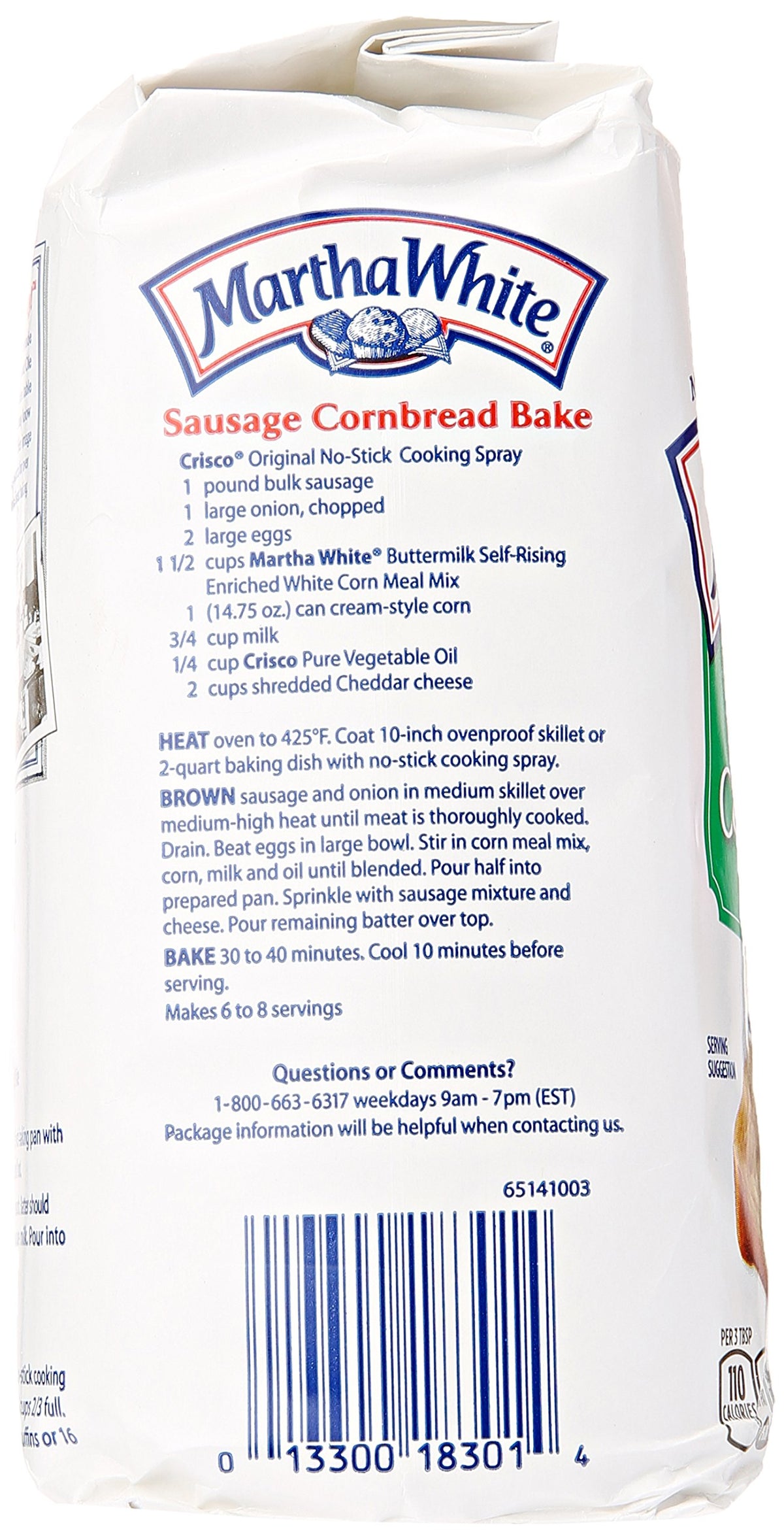 Martha White Self-Rising Buttermilk White Corn Meal Mix, 32 Ounces