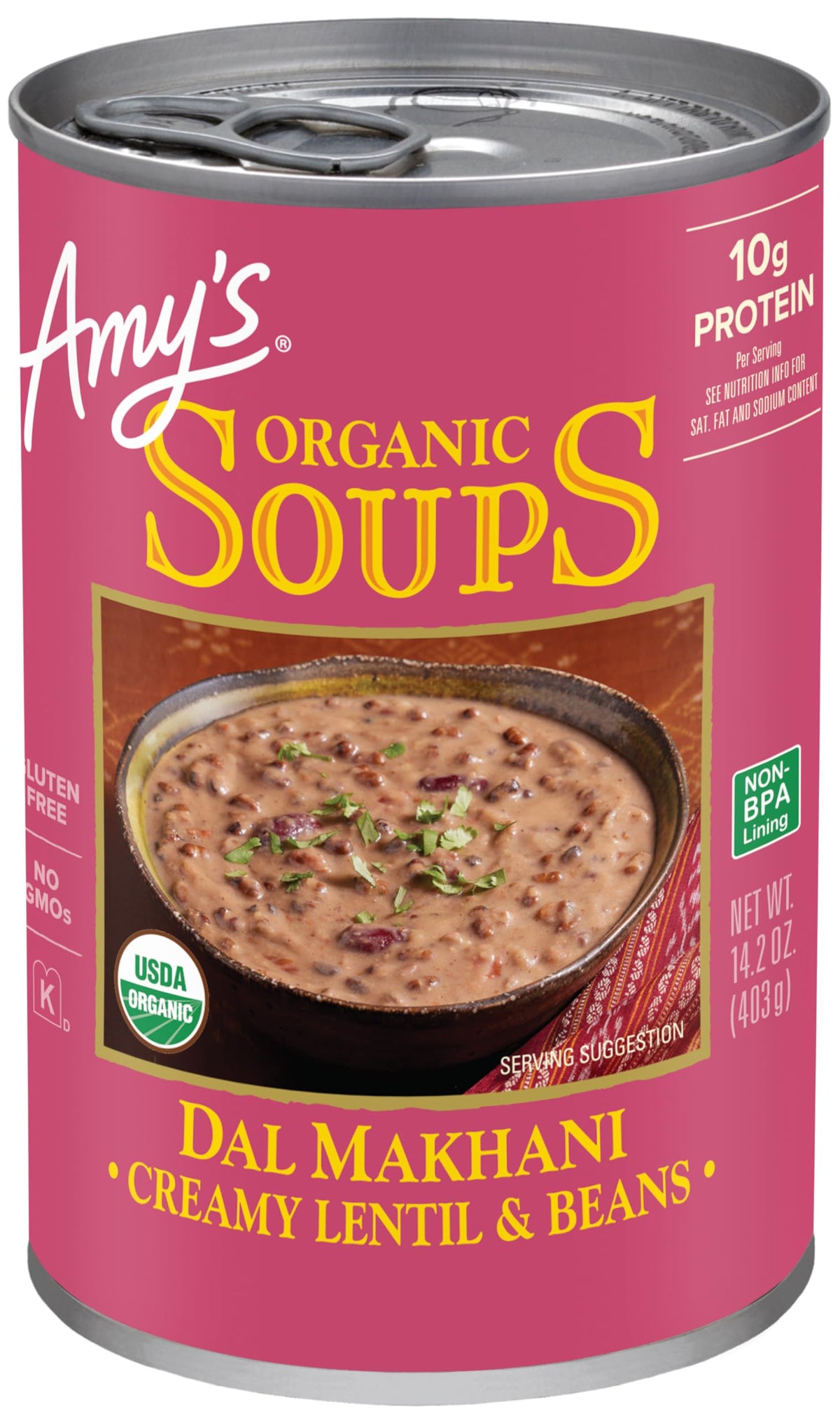 Amy's Soup, Organic Dal Makhani Soup, 14.2 Oz