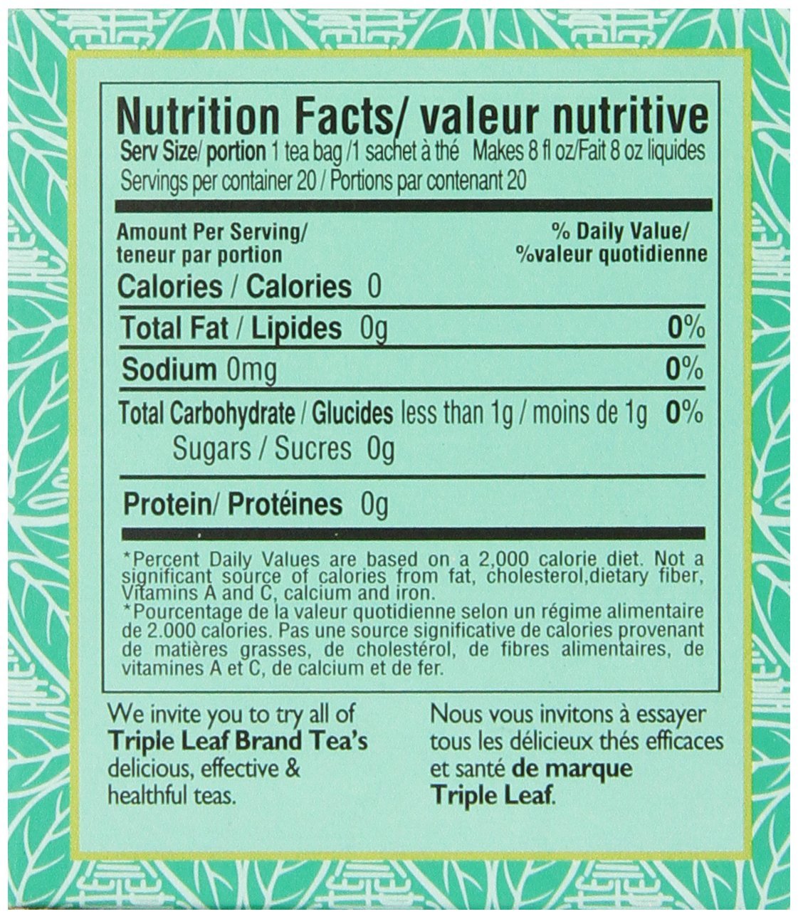 Triple Leaf Brand Special Relaxing Herb Tea, 20-Count