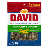 DAVID Reduced Sodium Jumbo Sunflower Seeds, Original Flavor, 5.25 oz.