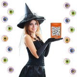 20 Pounds Halloween Milk Chocolate Peanut Butter Spooky Eye Balls, Trick-Or-Treat Party Bag Fillers, Individually Wrapped in Multi-color Eye Design