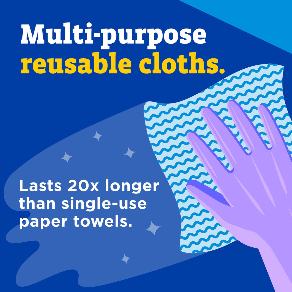 CloroxPro Clorox Handi Wipes Multi Use Reusable Cloths, 72 Count