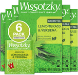 Wissotzky Lemongrass & Verbena Green Tea (6 Pack - 120 Tea Bags) | Soothing Aroma | Antioxidant Rich | Refreshing Green Tea Bags