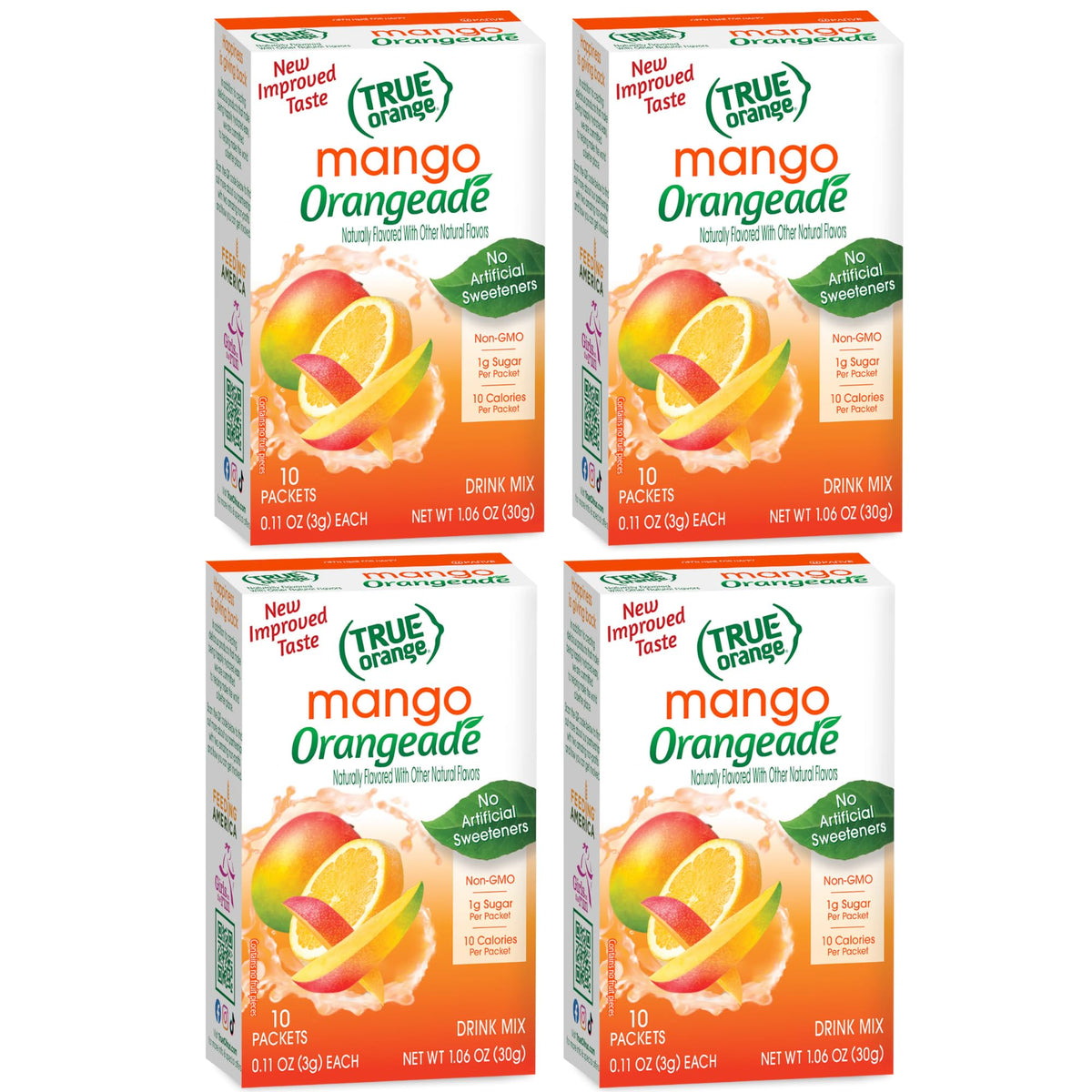 True Orange, Mango Orange Drink Mix, 10-count (Pack of 4)