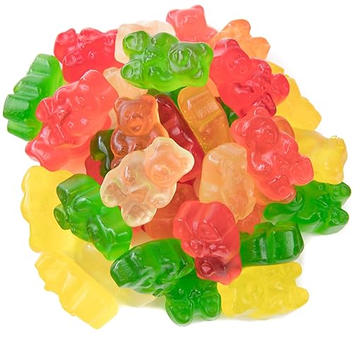 Mini gummy Bears Candy 2 LBS - Fruity Gummy Bear Candy Made with Real Fruit Juice - Bulk Gummy Candy for Ice Cream Toppings, Yogurt, Dessert Bars