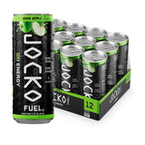 Jocko Fuel GO Energy Drinks, Sour Apple - 95mg Caffeine with Added Adaptogens, Vitamin B12 & B6, & L Theanine for Mood & Focus Support, No Sugar, 12