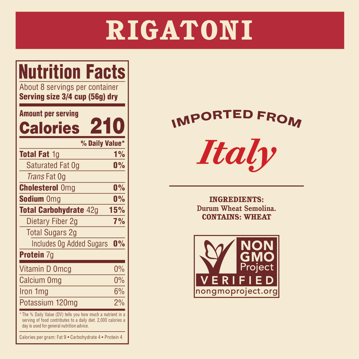 Rao's Homemade Rigatoni Pasta, 16 oz