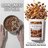 Wicked Mix - Chocolate Laced Snack Mix 7 oz - 3 Pack - with Random Item