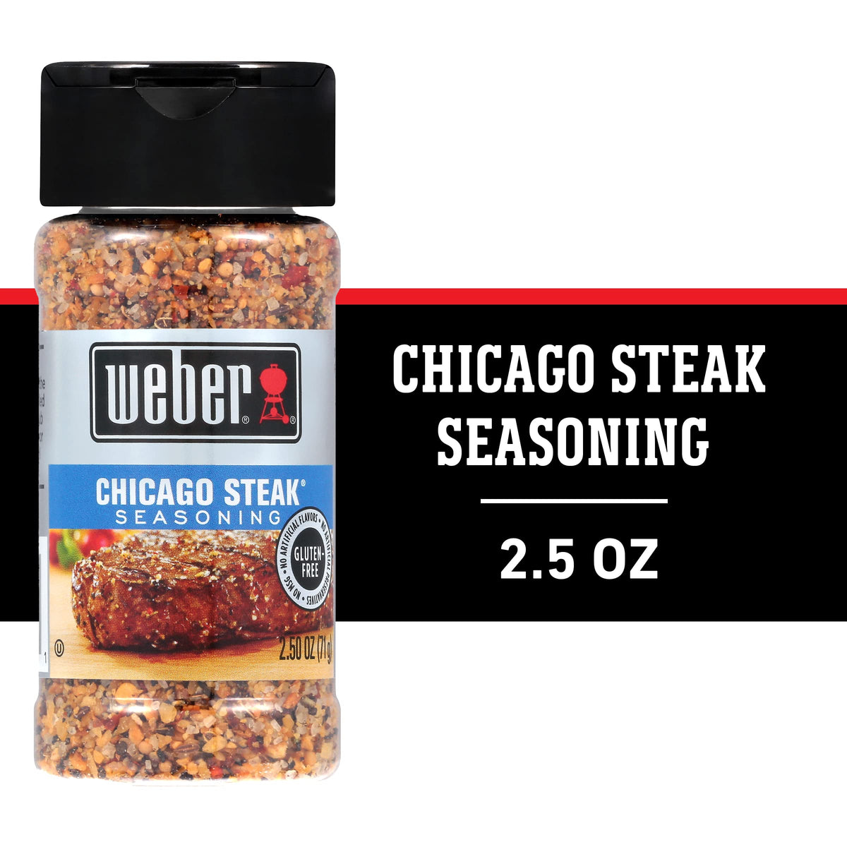 Weber Chicago Steak Seasoning, 2.5 Ounce Shaker