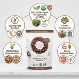 One Degree Granola Quinoa Cacao Org - 11 oz Organic Cereal - Pack of 3 - Protein Granola and Protein Cereal - Healthy Cereals Breakfast and Oat