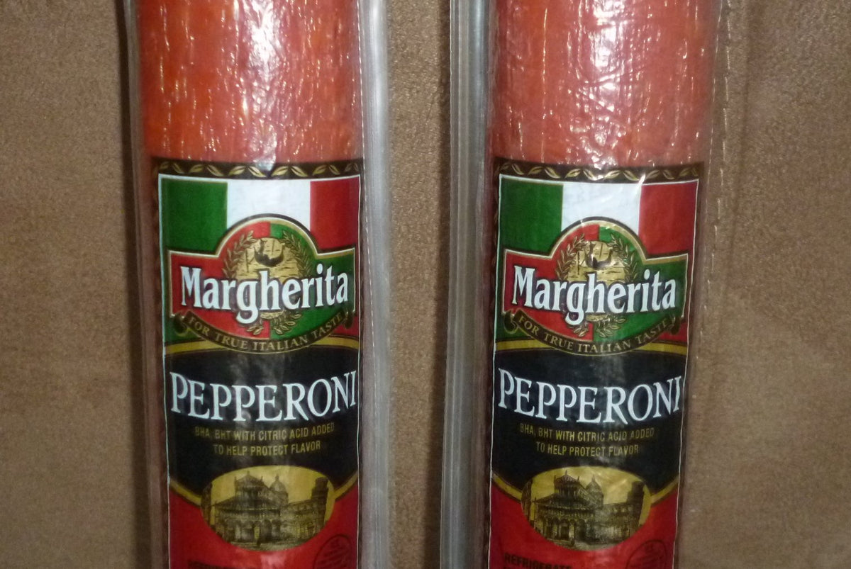 Margherita Brand VERY BEST Pepperoni HUGE 17" Sticks, 2 1/2 lbs, (2 Sticks)