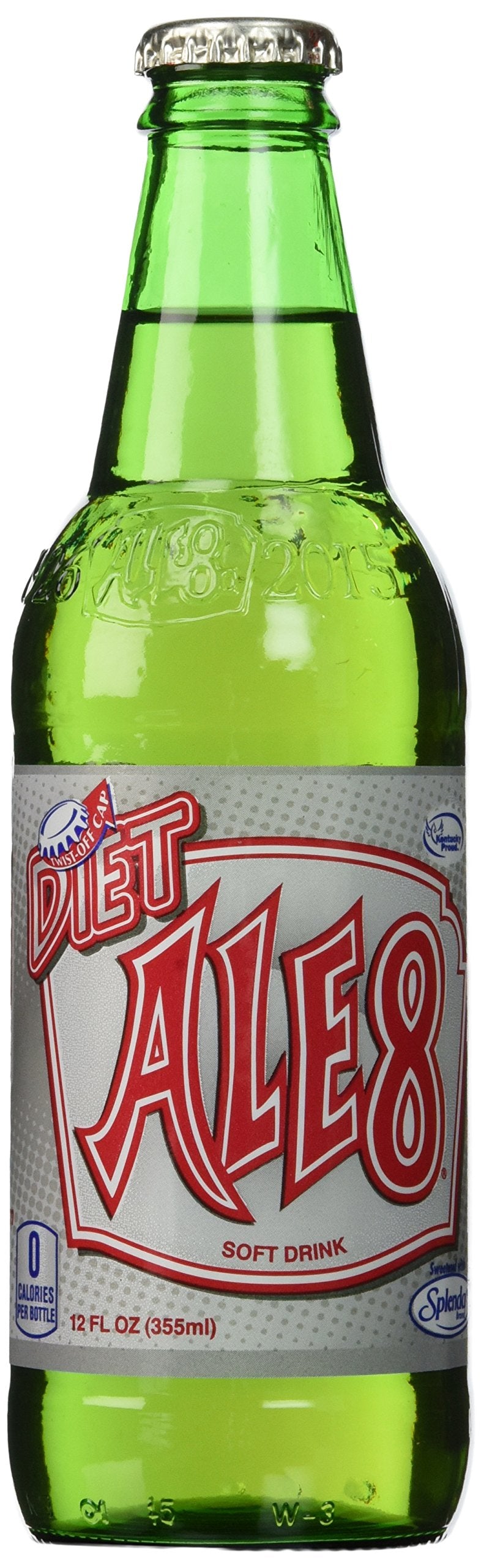 Ale 8 One Diet Soft Drink , 12 Ounce (6 Glass Bottles)