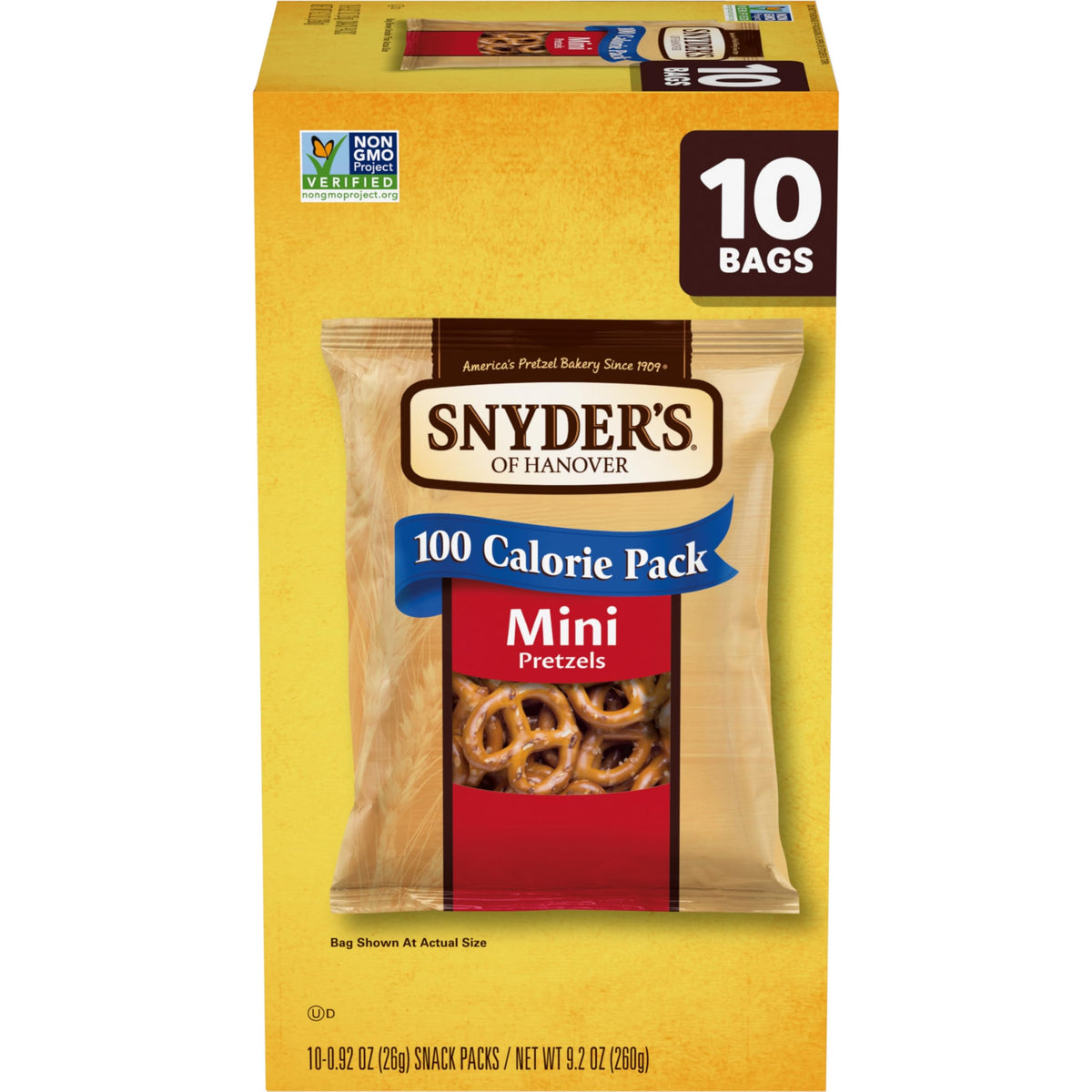 Snyder's of Hanover Mini Pretzels, 10 Count 0.92 Oz