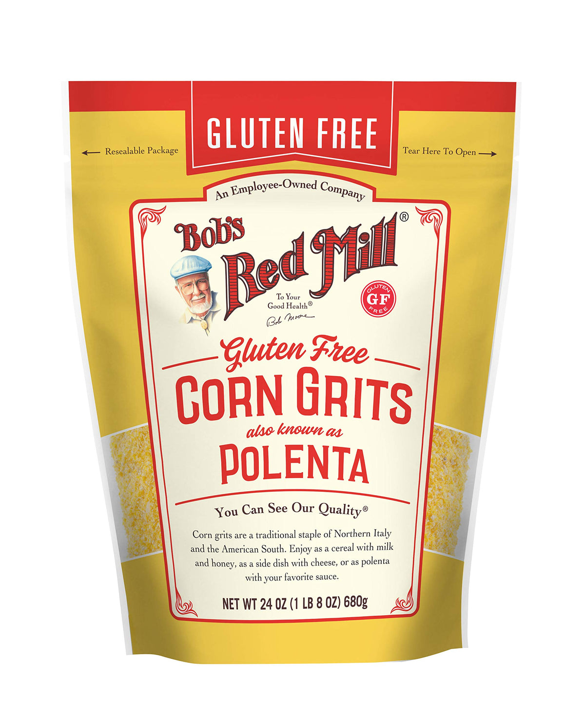 Bob's Red Mill Gluten Free Corn Grits / Polenta, 24-ounce