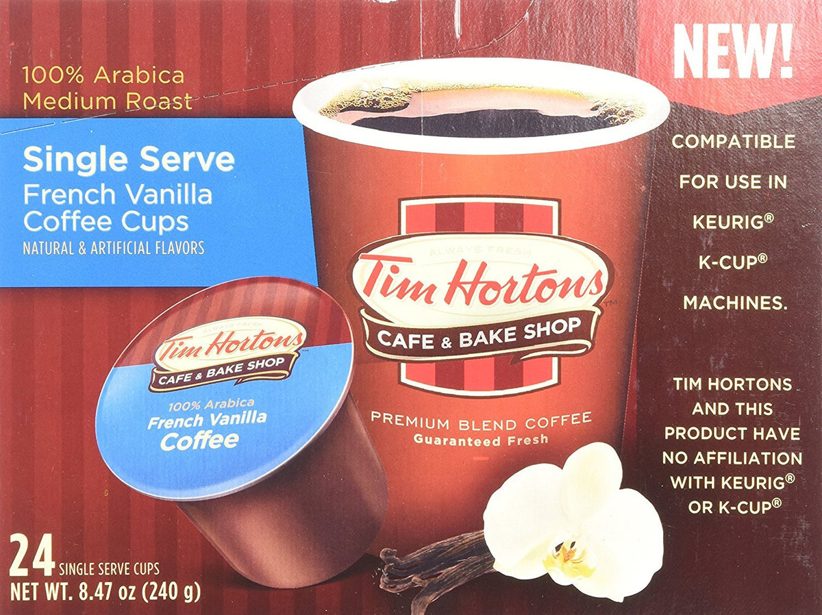 Tim Hortons French Vanilla Coffee 72 Count