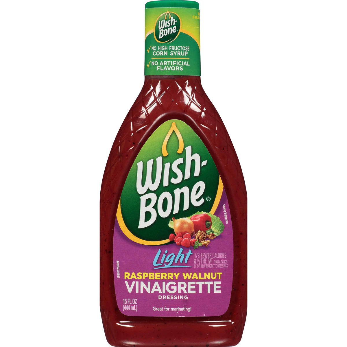 Wish-Bone Light Raspberry Walnut Vinaigrette Dressing,15 FL oz Bottle
