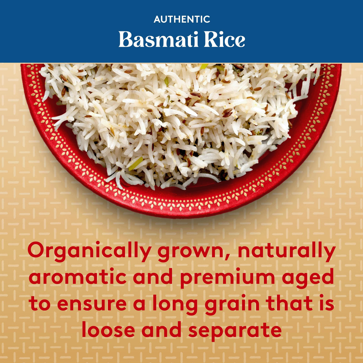 Royal Organic Basmati Rice - Long Grain White Rice - 2 lb Bag - Perfect for Biryanis, Pilafs & Curries - Cook on Stove Top