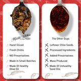 MAESTRO KITCHEN Mild Jalapeno Pepper Chile Crunch 6oz 2 pack | Mexican Chili Crisp in Olive Oil| All Natural Chili Crisp Peppers in 100% Seasoned